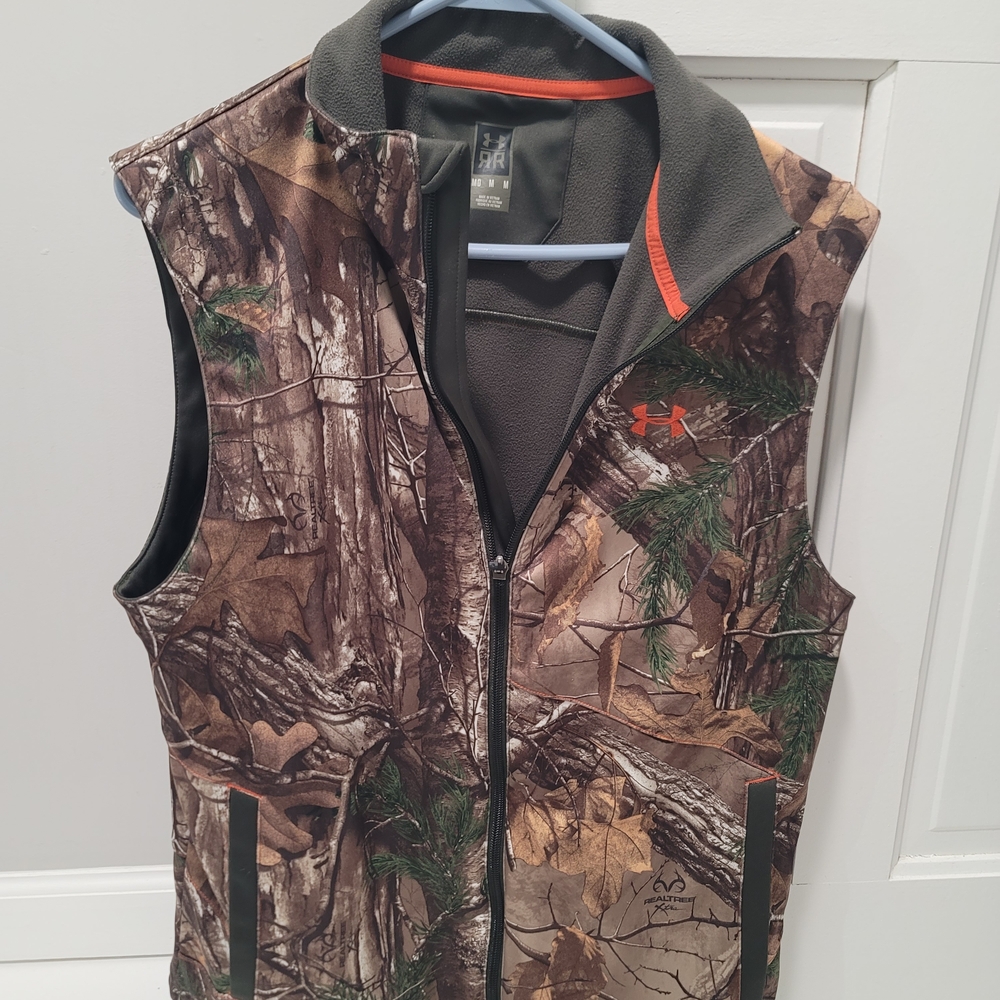 Under Armour Camo Vest with Orange Accent